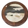 Image 2 : Vintage Rosewood and Stone Inlay Topped Stool