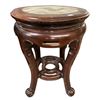 Image 1 : Vintage Rosewood and Stone Inlay Topped Stool