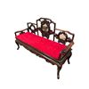 Image 2 : Beautiful Vintage Sofa w Carved Rosewood With Stone Inlays