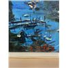 Image 2 : Framed Original Artist Signed Daniel Izzard Oil on Canvas "Point Grey From Above, Fisherman's Cove"