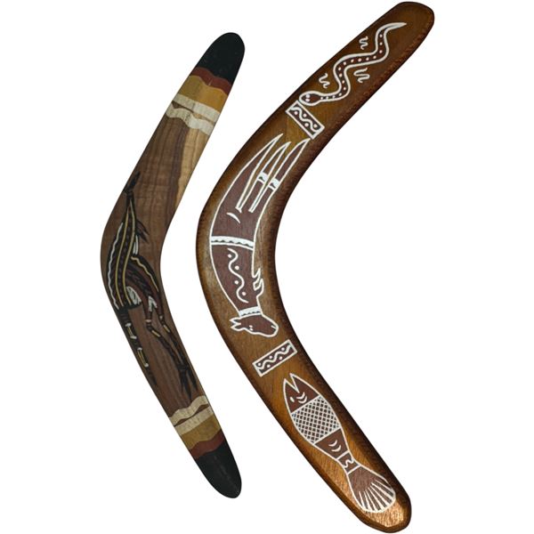 2 Boomerangs (1 Australian Made)