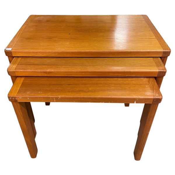 Vintage 3 Piece Teak Nesting Tables