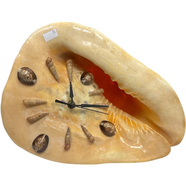 Vintage Backlit Coch Shell Clock