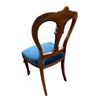 Image 3 : Antique Balloon Back Blue Velvet Chair on Castors