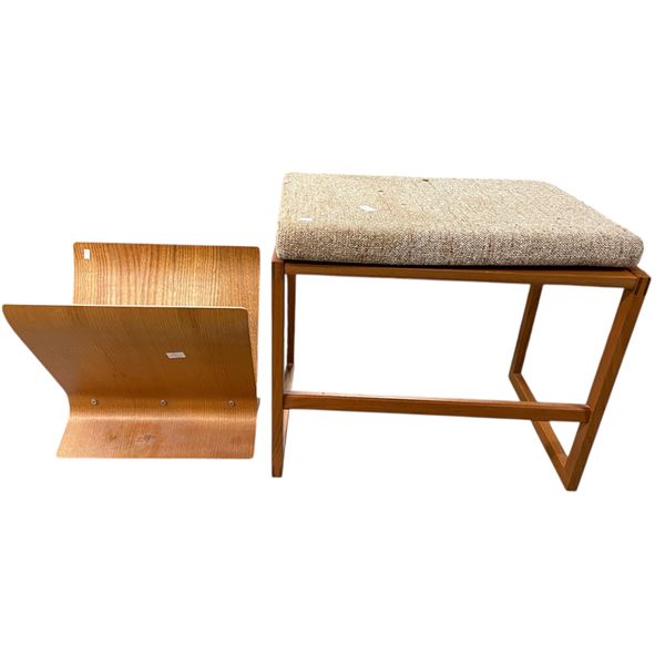 2Pcs of Furniture; Magazine Holder and Padded top Stool