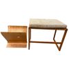 Image 1 : 2Pcs of Furniture; Magazine Holder and Padded top Stool