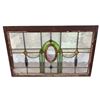 Image 1 : Vintage Stain Glass Window with Two Broken Panes