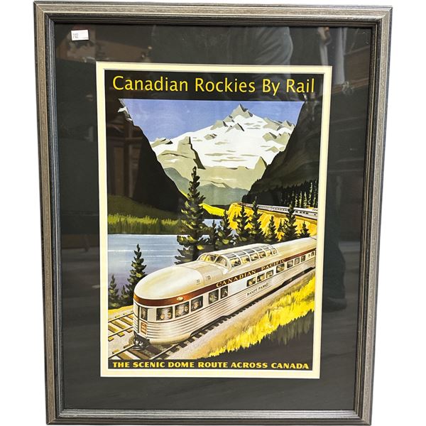 Canadian Rockies by Rail "The Scenic Dome Route Across Canada" Banff Park Train Advertisement
