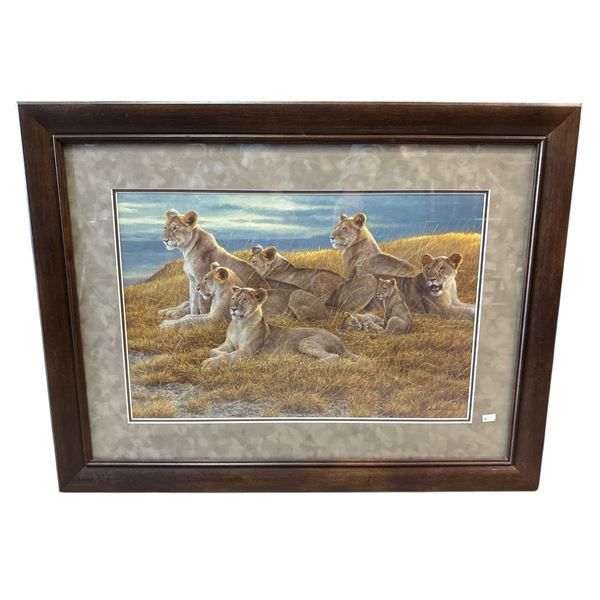 2011 Robert Bateman  Family Gathering - Lioness and Cubs  Print