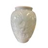 Image 1 : Vintage Asian Light Green Glazed Pottery Vase w Poppy Details