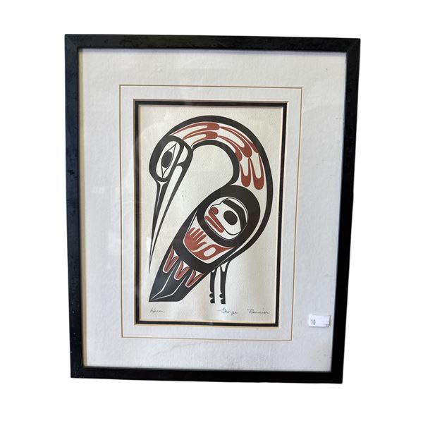 Vintage First Nations George Pannier Heron Print