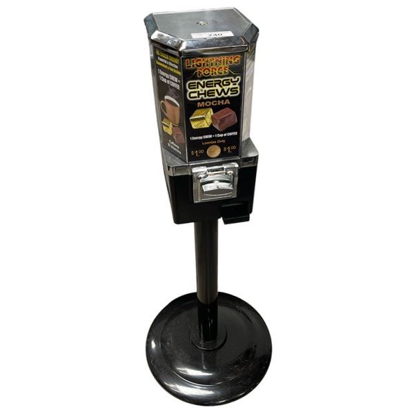 Floor Standing $1 Dispensing Coin Vending Machine With Energy Chocolates