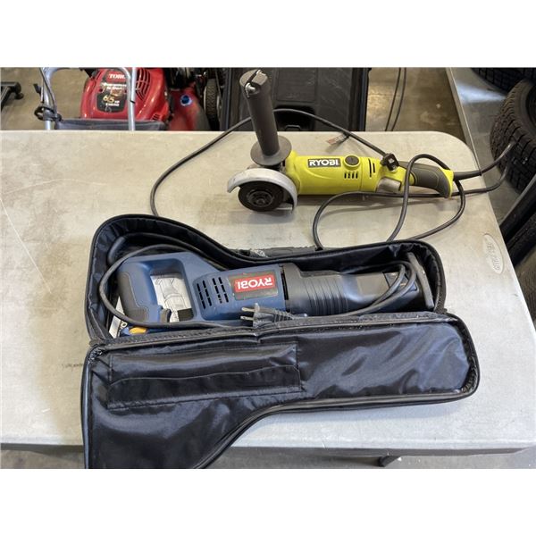RYOBI RECIPROCATING SAW AND ANGLE GRINDER