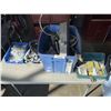 Image 1 : TOTE OF LARGE BOLTS, FUSES, TORCH AND MORE