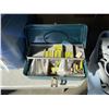 Image 3 : TOTE OF LARGE BOLTS, FUSES, TORCH AND MORE