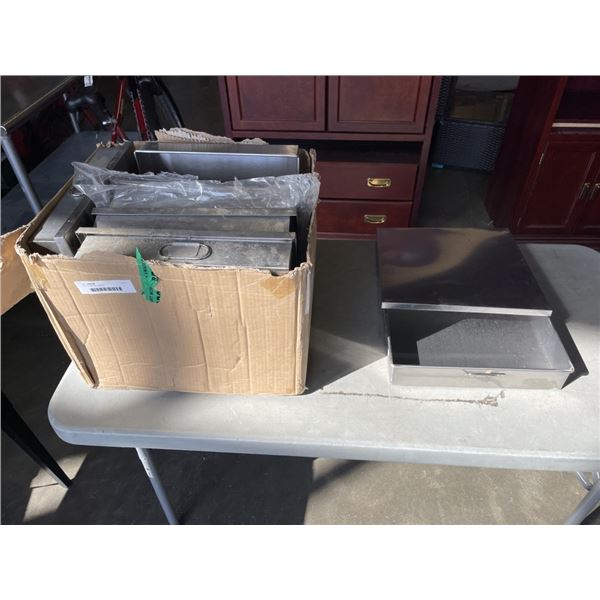 BOX OF METAL CASES