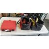 Image 1 : 2 TOOLS BAGS, 2 TOOLS BATTERIES WITH CHARGER AND RIDGID DRILL