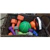 Image 1 : BASKET OF WEIGHTS AND KETTLE BALL