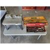 Image 1 : 2 TOOL BOXES WITH TAPS, SOCKETS ETC WITH ROUTER TABLE
