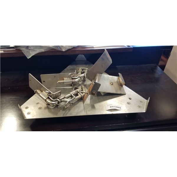 STAINLESS FLOOR DOLLY AND STAINLES WEAVER DAVIT BOAT TENDER