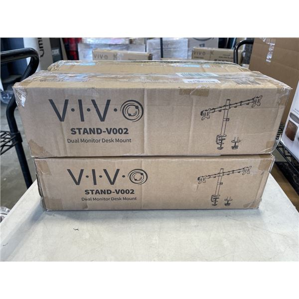 4 VIVO DUAL MONITOR DESK MOUNTS