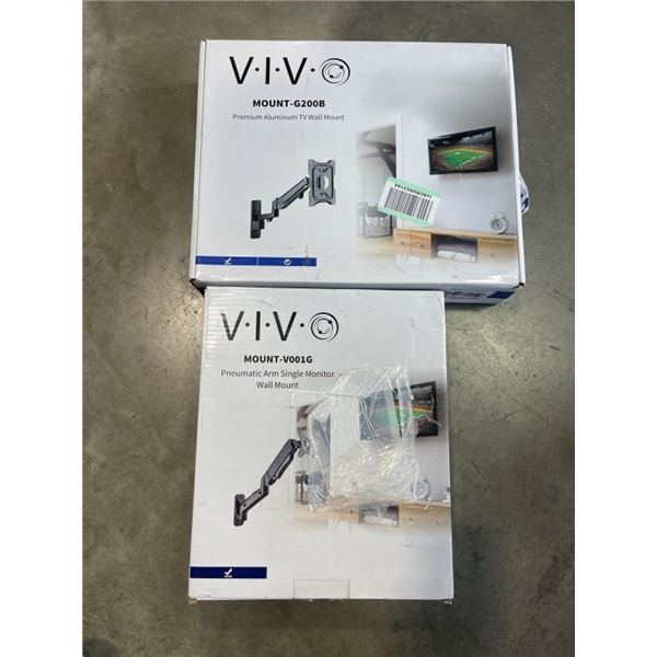 VIVO PREMIUM ALUMINUM TV WALL MOUNT AND SINGLE ARM MONITOR WALL MOUNT