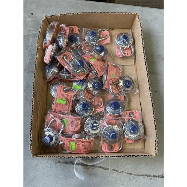 TRAY OF NEW COMBO LOCKS