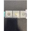 Image 1 : 3 CANADIAN 1951 COINS - 10 CENT .800 SILVER