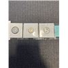 Image 2 : 3 CANADIAN 1953 COINS - 10 CENT .800 SILVER