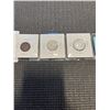 Image 2 : 3 CANADIAN 1937 COINS - FIRST KING GEORGE VI SILVER 25 CENT .800
