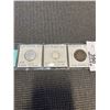 Image 1 : 3 CANADIAN WAR TIME COINS, 1917 LARGE CENT, 1918 SILVER (.925) 25 CENT, 1919 SILVER (.925) 10 CENT