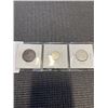 Image 2 : 3 CANADIAN WAR TIME COINS, 1917 LARGE CENT, 1918 SILVER (.925) 25 CENT, 1919 SILVER (.925) 10 CENT