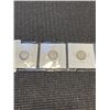 Image 2 : 3 CANADIAN SILVER (.800) WAR TIME DIMES 1943, 1944, 1945