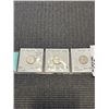 Image 1 : 3 CANADIAN SILVER (.800) DIMES 1947 MAPLE LEAF, 1949, 1950