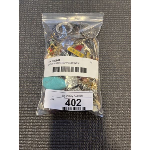 BAG OF ASSORTED PENDENTS