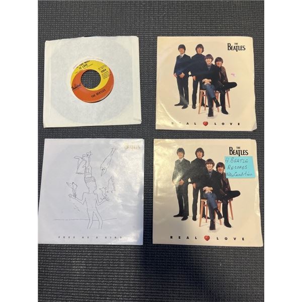 4 BEATLES RECORDS