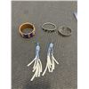 Image 1 : BEADED BRACLET AND EARRINGS WITH SILVER BRACELETS