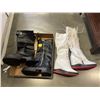 Image 1 : 2 PAIRS OF NEW DESIGNER KNEE BOOTS SIZE 7