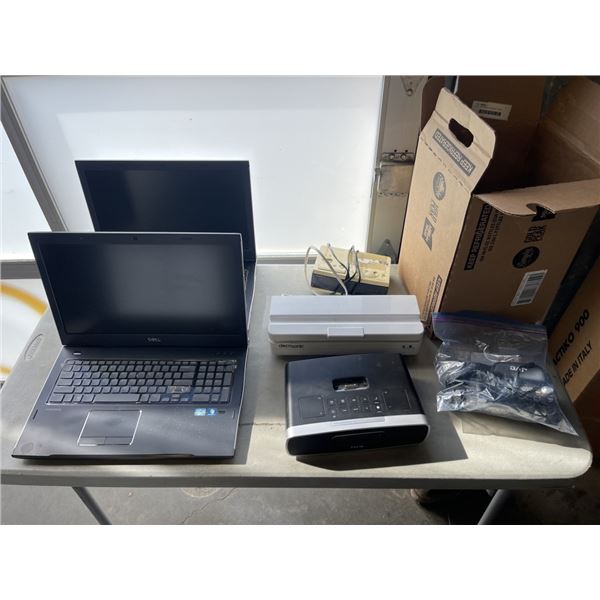 DELL LAPTOPS WITH SEALER, CLOCK RADIO AND VIDEO CAM