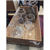 Image 1 : BOX OF DECANTERS 2 VASES AND DECOR PIECES