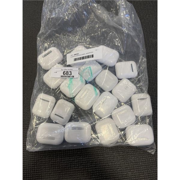 19 APPLE AIRPOD CASES, ASSORTED MODELS