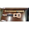 Image 1 : CARVED AND HAND PAINTED RAINSTICK AND UKULELE
