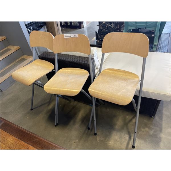 3 IKEA FOLDING BAR STOOLS
