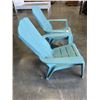 Image 2 : 2 TEAL STACKING PLASTIC ADIRONDACK CHAIRS