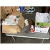 Image 1 : TWO BOXES OF ASSORTED CERAMIC FIGURES, GARGOYLES, RABBITS AND OTHER ANIMALS