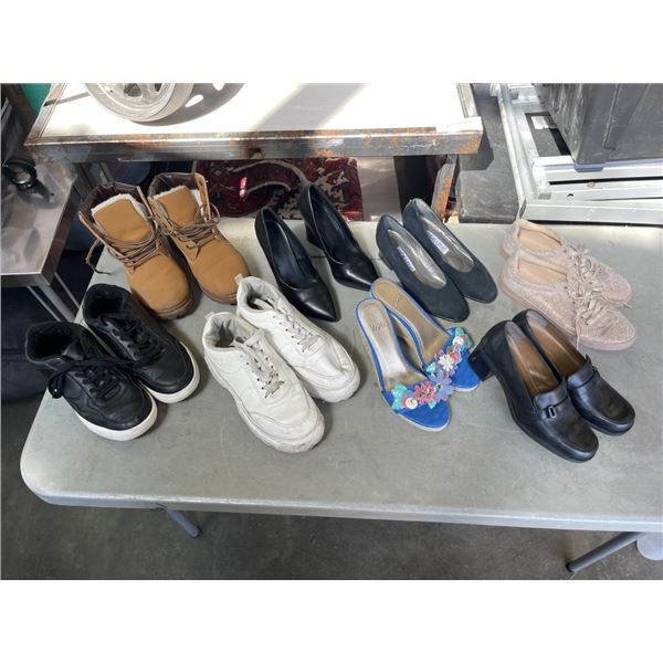 BIN AND BOX OF SHOES