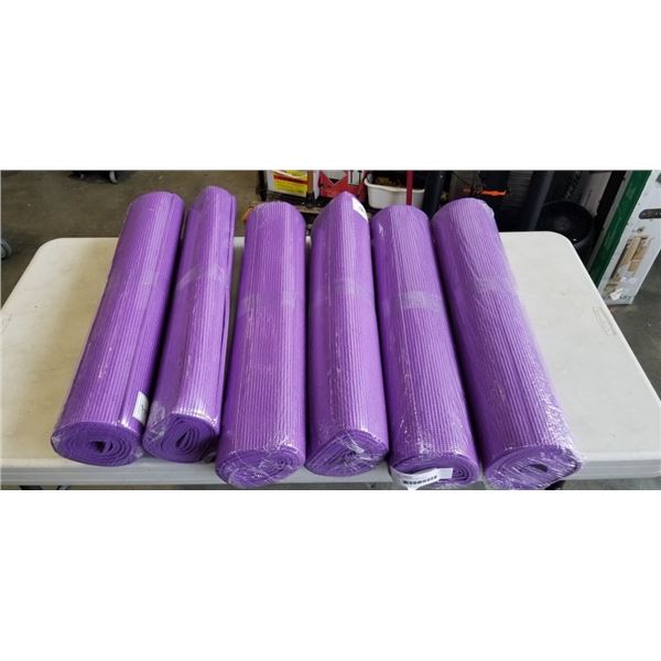 6 NEW PURPLE YOGA MATS