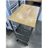 Image 2 : ROLLING WIRE KITCHEN ISLAND CART