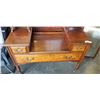Image 2 : ANTIQUE BURLED VANITY WITH MIRROR, NEEDS RE-ATTACHING