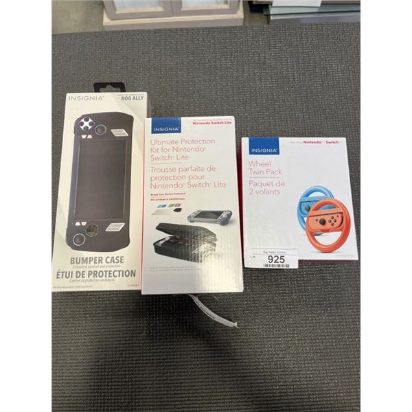 INSIGNIA CASES AND STEERING WHEEL ACCESSORY FOR NINTENDO SWITCH